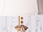 Lámpara de mesa estilo barroco y pantalla de lino