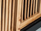 Aparador madera negra con puertas correderas de listones