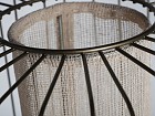 Lámpara de mesa estructura de hierro y pantalla de yute