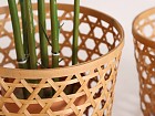 3 cestos de bambú trenzado