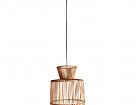 Lámpara de techo redonda de bambú