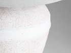 Lámpara de mesa cerámica rústica color blanco roto