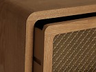 Cómoda de madera con cajones de aluminio