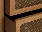 Cómoda de madera con cajones de aluminio