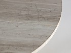 Mesa de centro redonda de madera y mármol