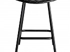 Taburete asiento piel y patas hierro