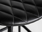 Taburete asiento piel y patas hierro