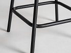 Taburete asiento piel y patas hierro
