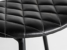 Taburete asiento piel y patas hierro