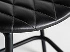 Taburete asiento piel y patas hierro