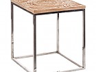 Mesa auxiliar madera mindi combinada con acero