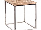 Mesa auxiliar madera mindi combinada con acero