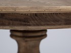 Mesa comedor colonial redona de madera olmo
