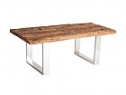 Mesa de centro madera envejecida y patas de acero