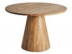 Mesa redonda con base cono de madera de mango