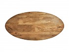 Mesa comedor ovalada de madera de mango