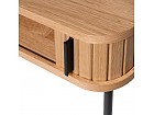 Escritorio de madera con cajón con puerta corredera