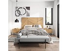 Cabezal de madera con detalles en negro 135cm