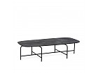 Mesa de centro negra de aluminio y metal