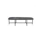 Mesa de centro negra de aluminio y metal