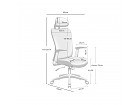 Silla de oficina giratoria con reposabrazos y reposacabeza