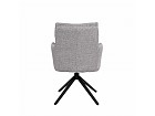 Silla tapizada giratoria con respaldo alto y reposabrazos