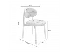 Silla de madera con respaldo y asiento tapizado