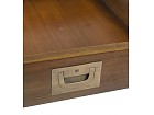Mesa de centro cuadrada colonial con 1 cajón