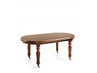 Mesa ovalada extensible con ruedas vintage