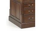 Escritorio vintage madera de Caoba, seis cajones y una puerta 