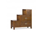 Mueble escalera a la derecha de madera con cajones
