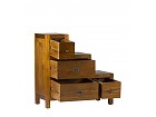 Mueble escalera a la izquierda de madera con cajones