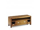 Mueble TV madera de Mindi, tiradores color plata