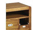 Mueble TV madera de Mindi, tiradores color plata