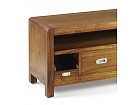 Mueble TV madera de Mindi, tiradores color plata