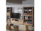 Librería estrecha madera de Mindi