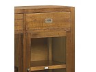 Aparador madera 3 puertas acristaladas y 6 cajones