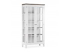 Vitrina blanca con puertas de cristal