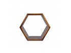 Estante hexagonal madera de Mindi