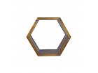 Estante hexagonal madera de Mindi