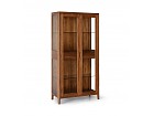 Vitrina con puertas de cristal y cajones colonial