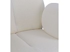 Sillón tapizado blanco estructura metal