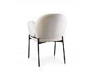 Sillón tapizado blanco estructura metal