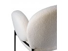 Sillón tapizado blanco estructura metal