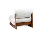 Sillón tapizado Lana estructura madera