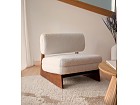 Sillón tapizado Lana estructura madera