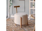 Silla madera y tapizado Bouclé