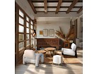 Silla madera y tapizado Bouclé