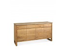 Aparador minimal de madera de teka con puertas y cajones