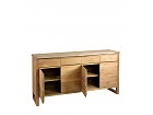 Aparador minimal de madera de teka con puertas y cajones